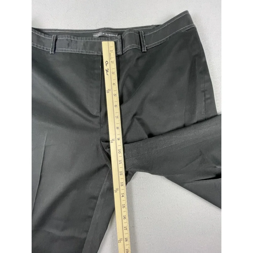 Isabella DeMarco Pants‎ Womens 14 Black Dress Trousers Stretch Straight Leg